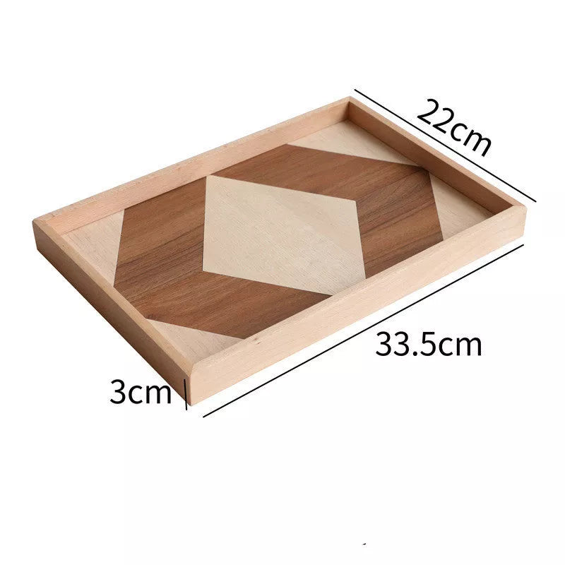 Wooden cake tray in three sizes for elegant dessert serving