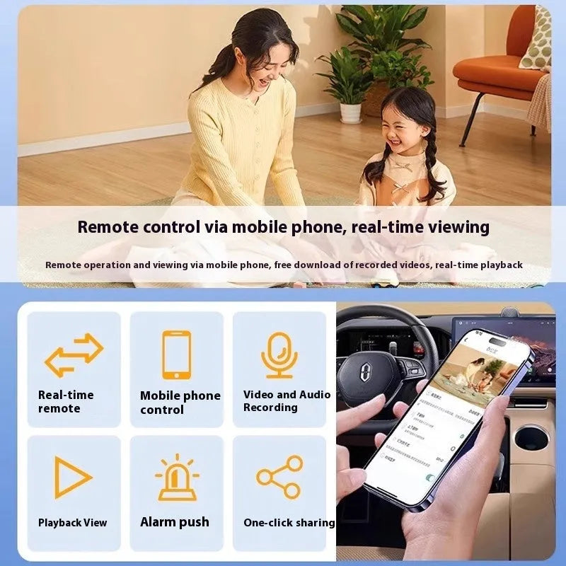 Wireless indoor surveillance camera with battery power and WiFi or 4G mobile phone remote monitoring, featuring a 1.2-inch ball machine, 4MP pixel sensor, and bidirectional voice communication for indoor environments.