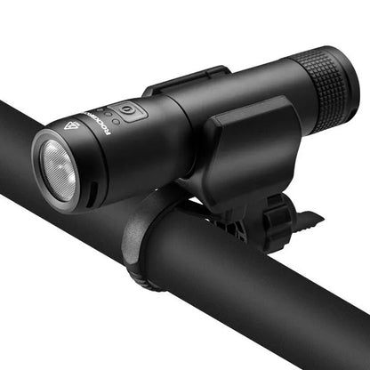ROCKBROS YQ-QD black bicycle light with USB charging and 400 lumen brightness