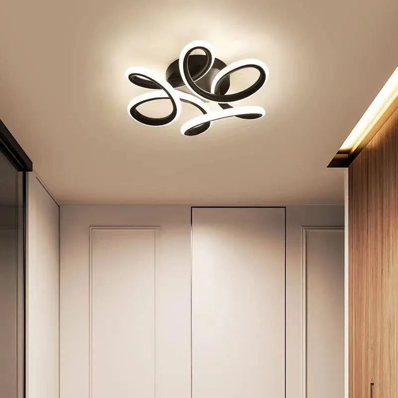Modern silicone LED corridor light in butterfly and geometric shapes for entrance halls