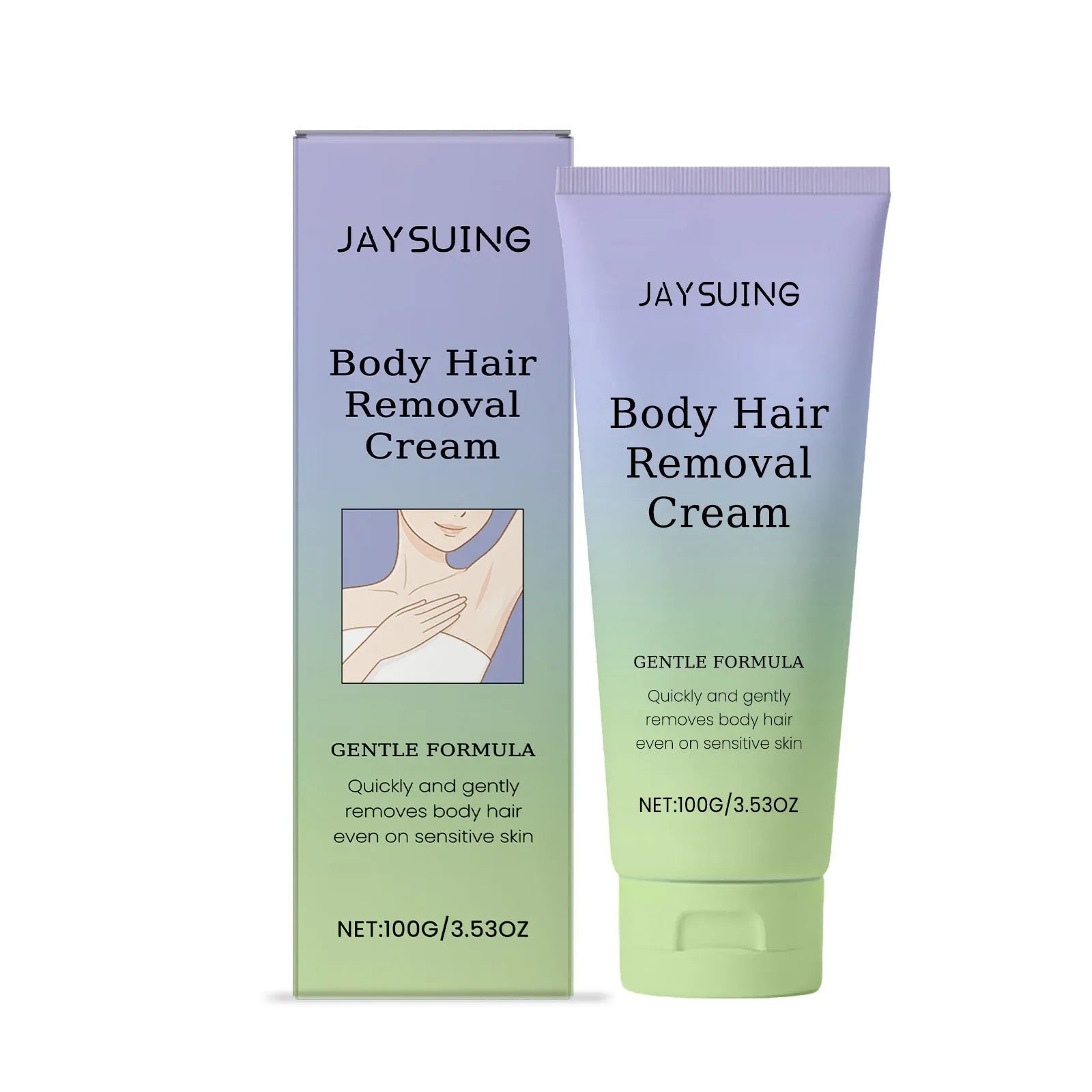 100g tube of moisturising hair removal cream with witch hazel extract and glycerin formula