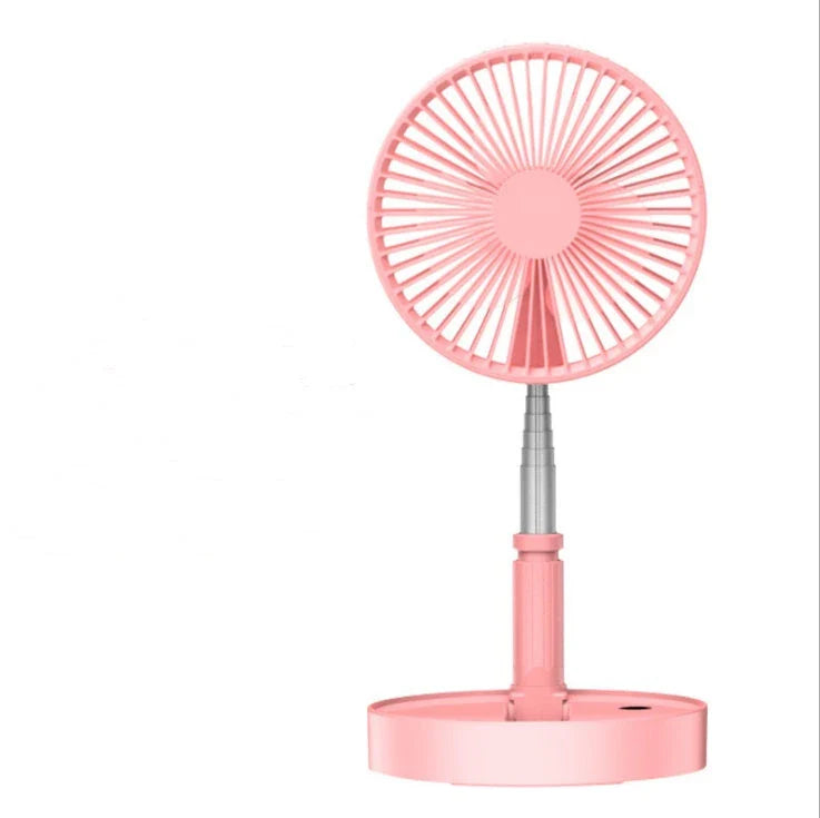 Portable USB Rechargeable Fan with 4 Adjustable Speeds, Powerful Airflow, and Long-Lasting Battery for Indoor and Outdoor Use
