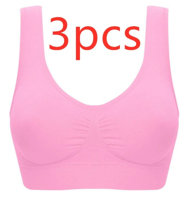 Women's seamless yoga tank top and sports bra in various colors for fitness and casual wear