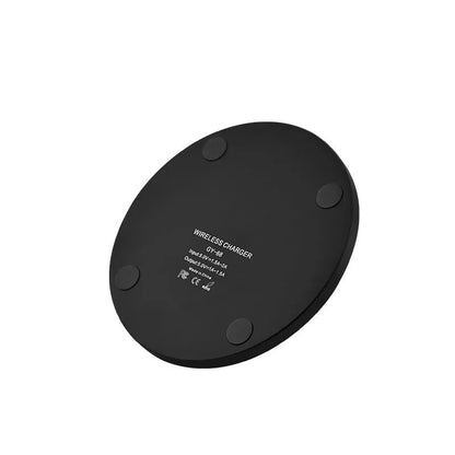 Ultra-slim square wireless charging pad in black, red, white, or yellow colour options.