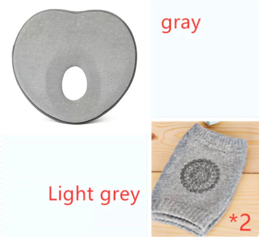 Newborn anti-roll pillow in heart shape for flat head prevention, 21*19*3cm