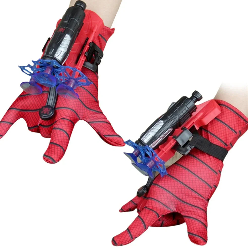 Green Spider Launcher wrist toy with transmitter and suction gloves on adjustable strap
