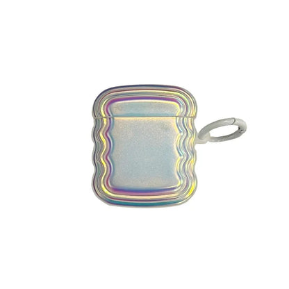 Silicone AirPods case with laser engraved ring design on protective earphone cover