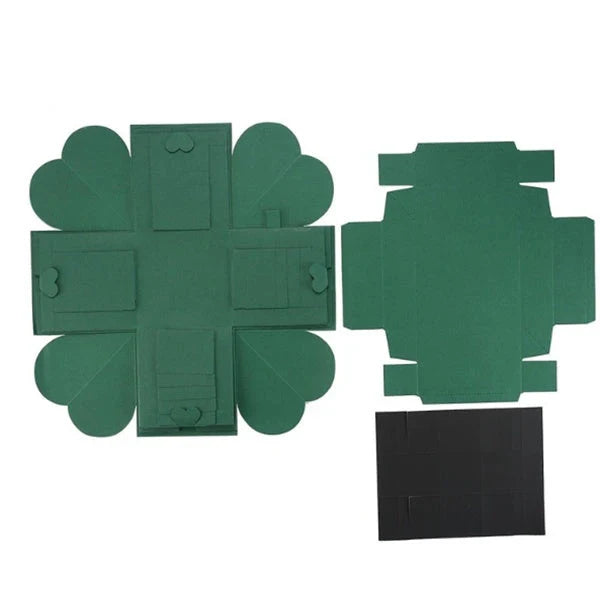 Premium craft paper keepsake gift box with adhesive photo album for organizing and displaying special occasion photos