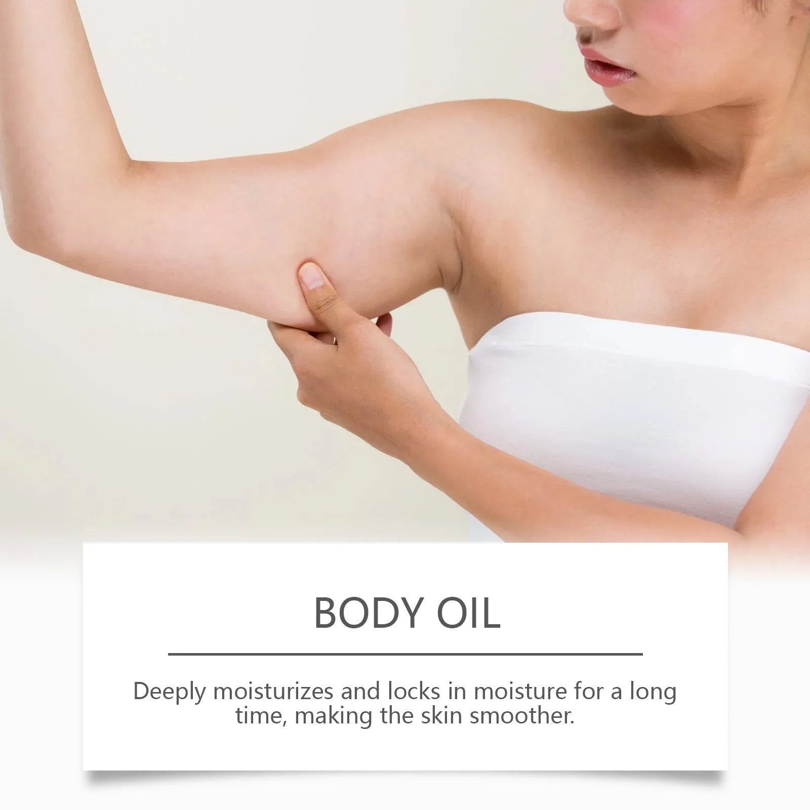 100ml bottle of body firming massage oil with rose oil fragrance