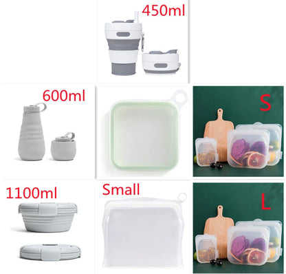 Silicone Sandwich Toast Box - Microwave and Fridge-Safe Portable Lunch Container