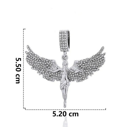 Silver diamond stud necklace with alloy pendant and electroplated finish for men and women