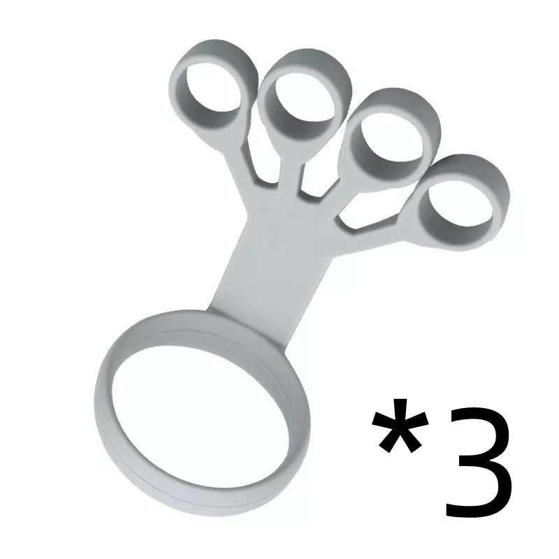 Silicone Wrist Tensioner for finger and wrist strength exercises in black, gray, and sapphire blue