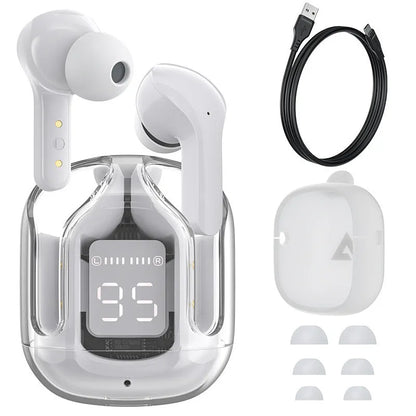 LED power digital display mini wireless Bluetooth headset in five colours with silicone case