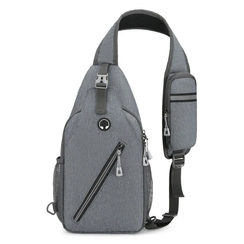 Durable men's shoulder bag made of high-quality Oxford cloth, featuring a spacious design with multiple compartments and an adjustable crossbody strap for hands-free convenience.