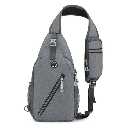 Durable men's shoulder bag made of high-quality Oxford cloth, featuring a spacious design with multiple compartments and an adjustable crossbody strap for hands-free convenience.