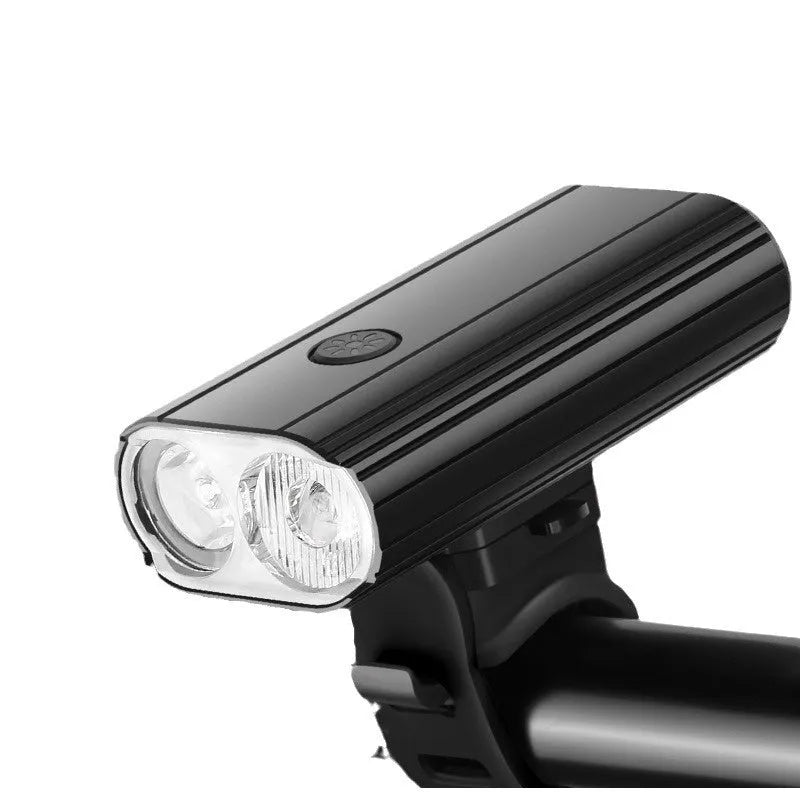 Aluminium alloy bicycle headlight with USB Type-C charging port and quick-release mounting system