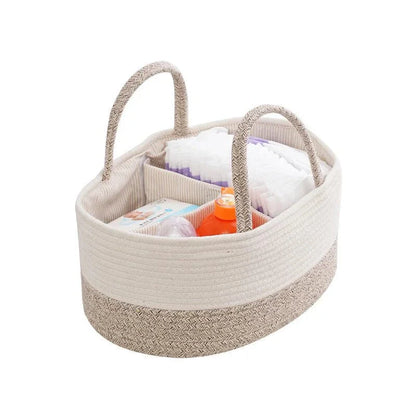 Eco-Friendly Infant & Kitchen Multi-Use Storage Basket in Beige Color