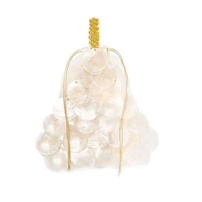 Luxury Sequin Evening Shell Bag with a unique shell shape and sparkling sequin decoration