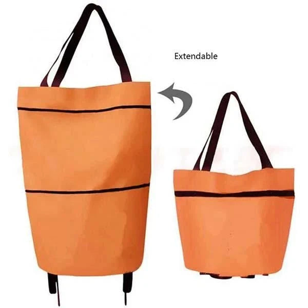 Foldable Shopping Trolley Tote Bag made of durable 600D Oxford Cloth with a large 23L capacity and versatile 2-in-1 design