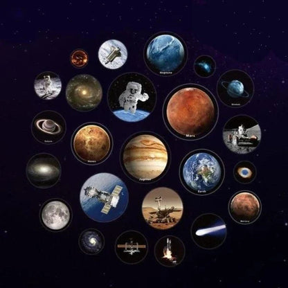 Colorful Solar System Sky Projector with detailed sun and planet models, movable arms, and sturdy stand for educational and stargazing use