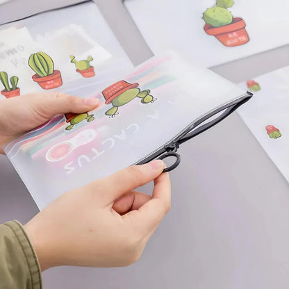 Clear PVC Women's Cosmetic Bag with zipper closure and transparent design for easy organization of toiletries and makeup