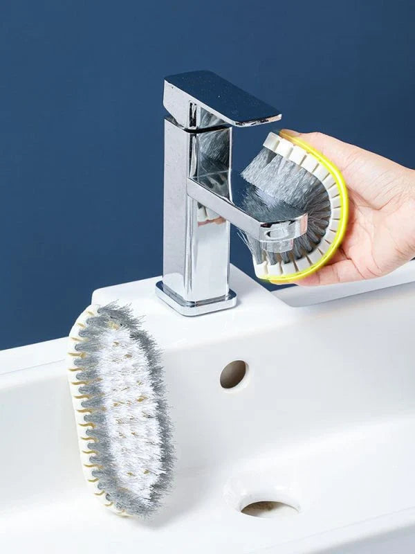 A versatile bathroom tile cleaning brush with a flexible design and durable materials for effortless scrubbing of tiles, grout, and other surfaces.