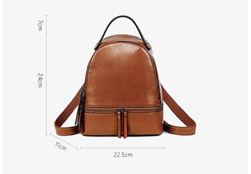 Hhomeenjoy Fashion Temperament Gentle Leather Backpack