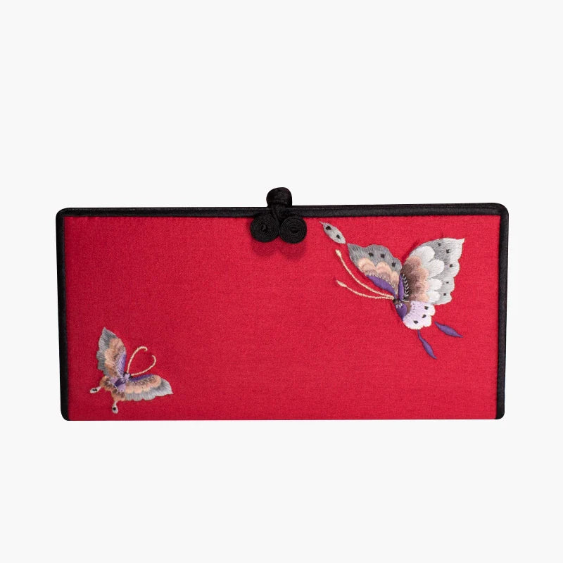 Hhomeenjoy New Buckle Hand-Embroidered Long Wallet