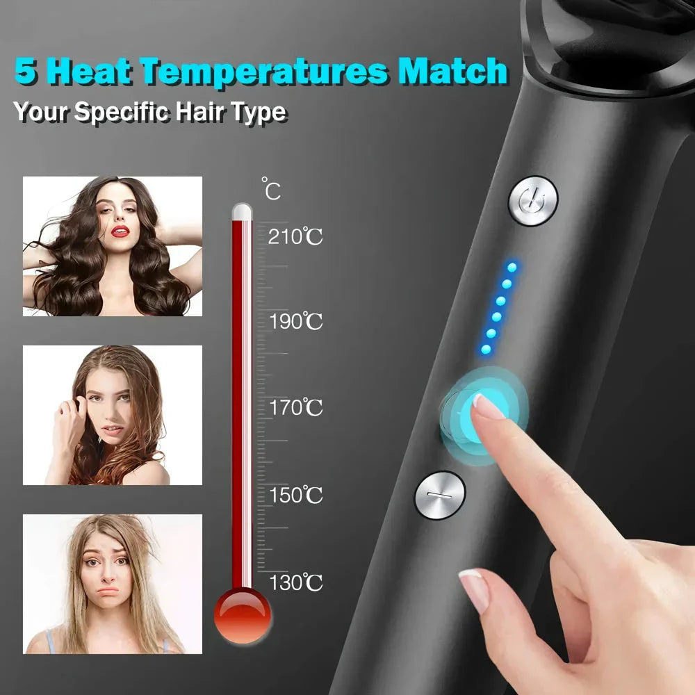Hair Straightener Brush with Ionic Hot Comb and Ceramic Heating Technology