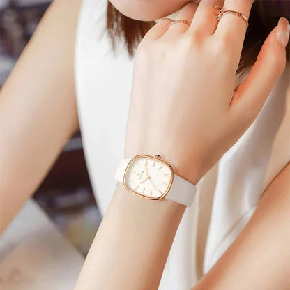 Luxury Leather Quartz Bracelet Watch for Women with Sleek Dial and Durable Leather Strap