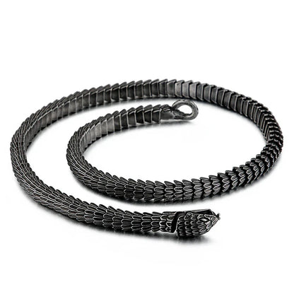 Stainless steel snake bracelet with a polished, adjustable design for fashionable and comfortable wear
