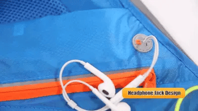 Adjustable Running Water Bottle Waist Pack with Reflective Safety Tabs and Multiple Pockets