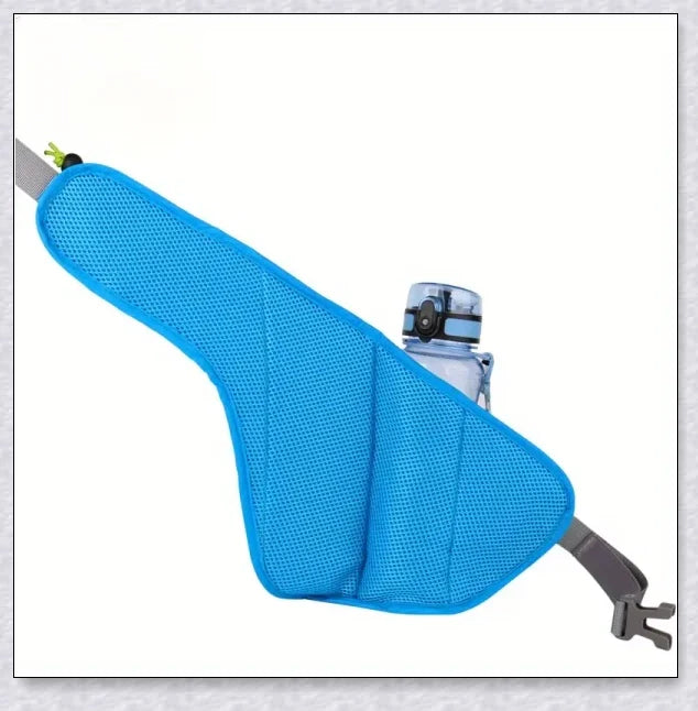Adjustable Running Water Bottle Waist Pack with Reflective Safety Tabs and Multiple Pockets