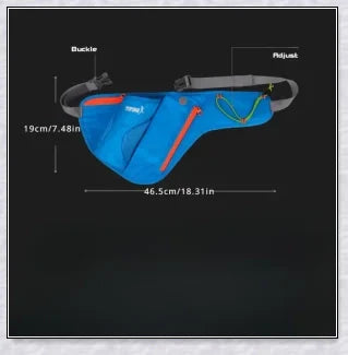 Adjustable Running Water Bottle Waist Pack with Reflective Safety Tabs and Multiple Pockets