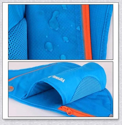 Adjustable Running Water Bottle Waist Pack with Reflective Safety Tabs and Multiple Pockets