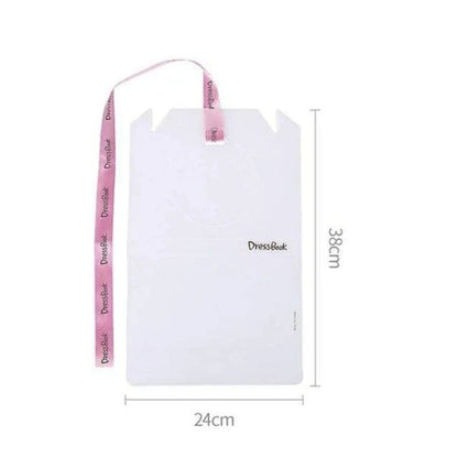 Dress Book - Space-Saving Clothes Folder Organizer with pink and gold color options, neatly organizing and storing clothes in a compact, wrinkle-free manner