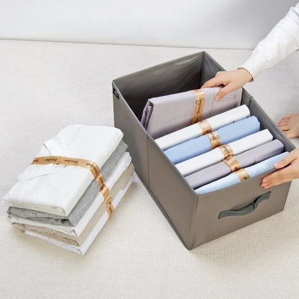 Dress Book - Space-Saving Clothes Folder Organizer with pink and gold color options, neatly organizing and storing clothes in a compact, wrinkle-free manner