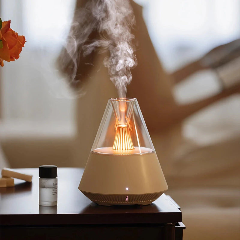 Hhomeenjoy Candlelight USB Ultrasonic Essential Oil Diffuser with Remote Control