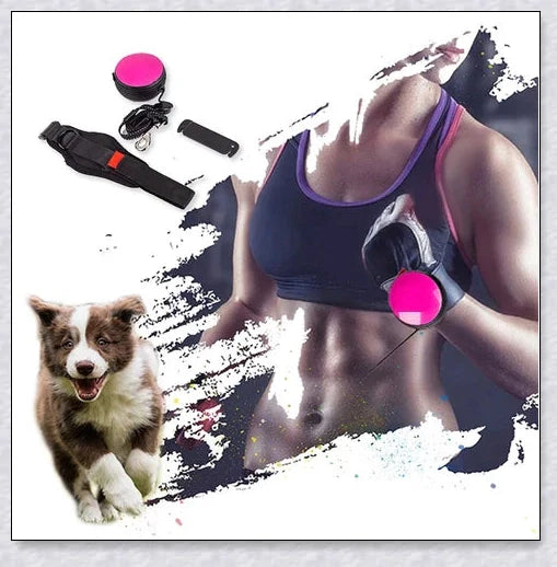 Hands Retractable Dog Leash with adjustable wrist strap and 3M reflective strip for visibility and hands-free control