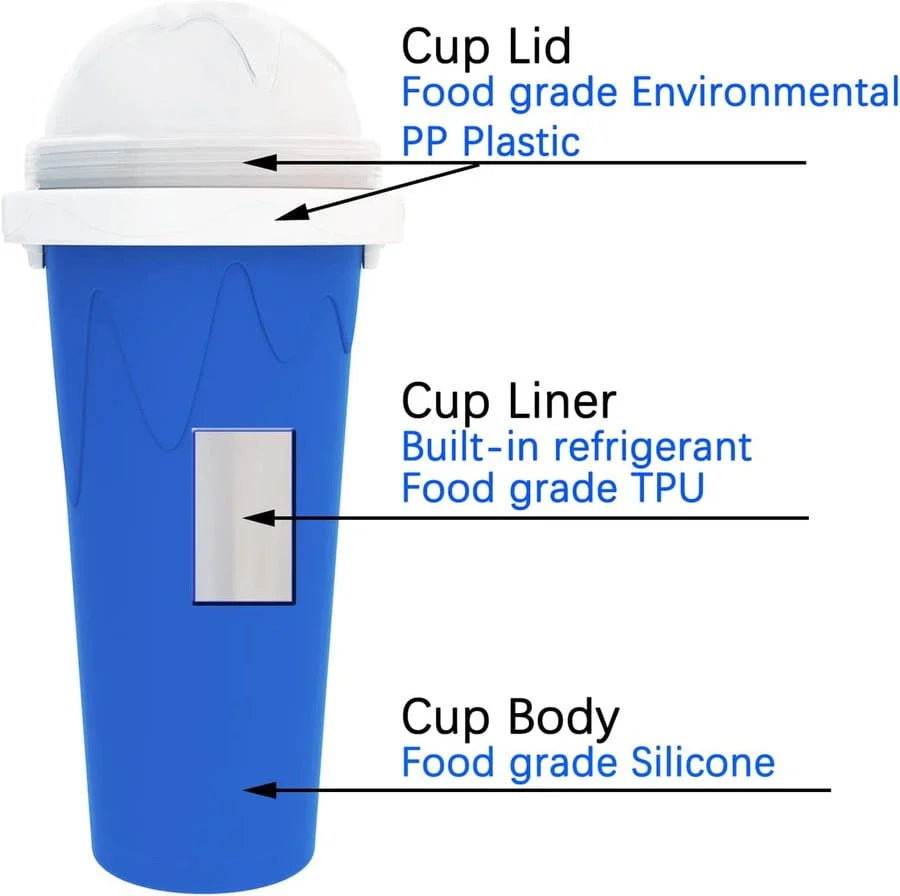 Frozen Brews Slushy Cup - Turn any drink into a delightful frozen treat in minutes with this durable, easy-to-use silicone cup