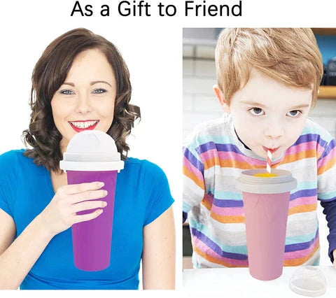 Frozen Brews Slushy Cup - Turn any drink into a delightful frozen treat in minutes with this durable, easy-to-use silicone cup