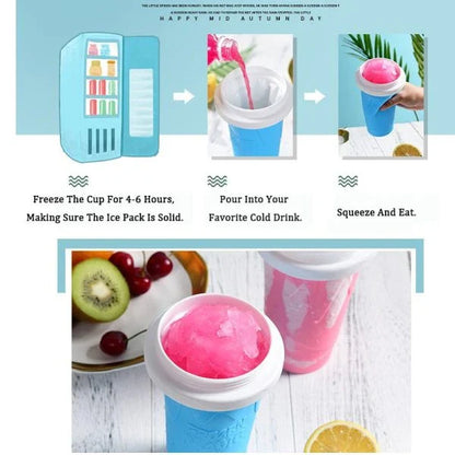 Frozen Brews Slushy Cup - Turn any drink into a delightful frozen treat in minutes with this durable, easy-to-use silicone cup