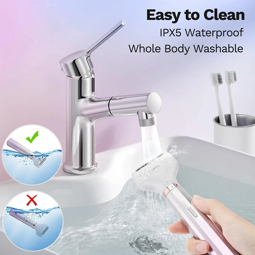 Electric razor shaver for women with detachable heads, hypoallergenic blades, and long-lasting battery for painless and efficient hair removal.