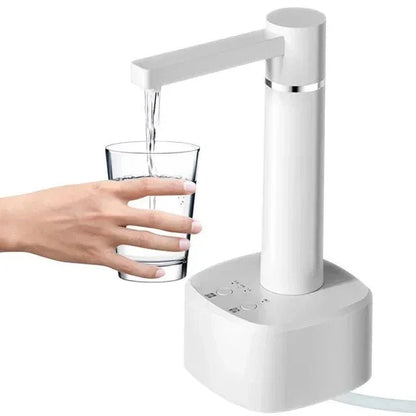 Electric water bottle pump dispenser with adjustable flow and rechargeable design