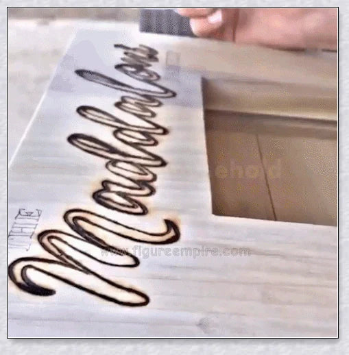 Premium wood burning pyrography kit with various tools and accessories for creating personalized designs on wood