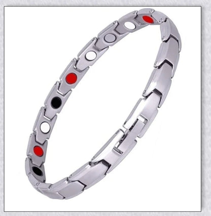 A stylish magnetic bracelet designed to stimulate lymphatic drainage and improve overall circulation for better health and wellness.