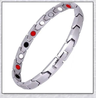A stylish magnetic bracelet designed to stimulate lymphatic drainage and improve overall circulation for better health and wellness.