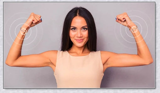 A stylish magnetic bracelet designed to stimulate lymphatic drainage and improve overall circulation for better health and wellness.