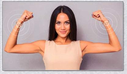 A stylish magnetic bracelet designed to stimulate lymphatic drainage and improve overall circulation for better health and wellness.