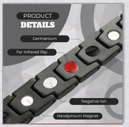 A stylish magnetic bracelet designed to stimulate lymphatic drainage and improve overall circulation for better health and wellness.